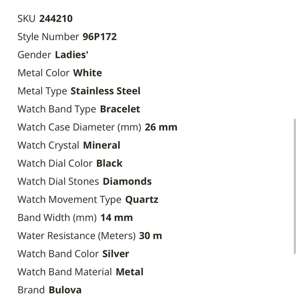 Bulova ladies watch - Picture 3 of 3